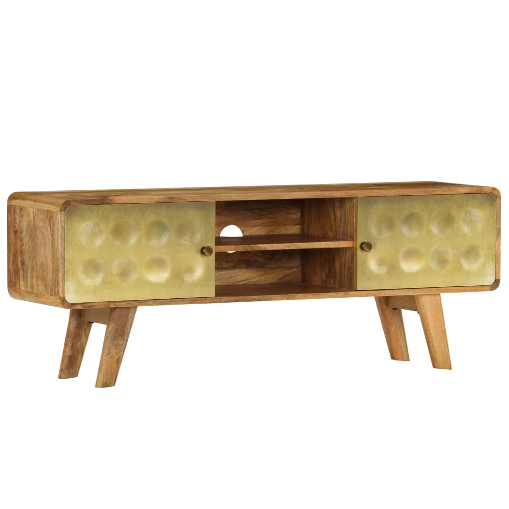 Mueble para TV de madera maciza de mango 120x30x45 cm