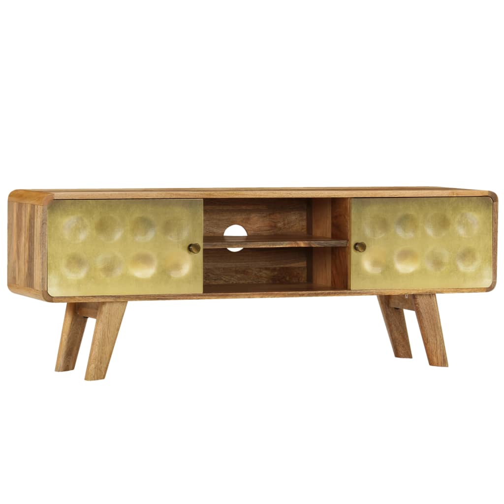 Mueble para TV de madera maciza de mango 120x30x45 cm