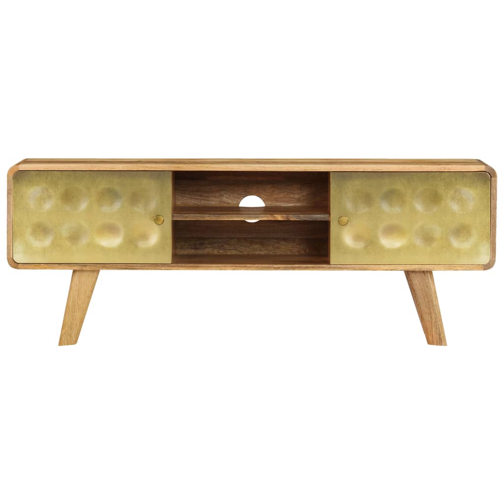 Mueble para TV de madera maciza de mango 120x30x45 cm