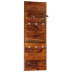 Perchero de madera maciza de acacia 118x40 cm