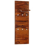 Perchero de madera maciza de acacia 118x40 cm