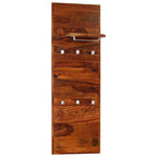 Perchero de madera maciza de acacia 118x40 cm