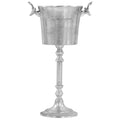 Enfriador de champán de aluminio macizo 39x29x71 cm plateado