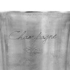 Enfriador de champán de aluminio macizo 39x29x71 cm plateado
