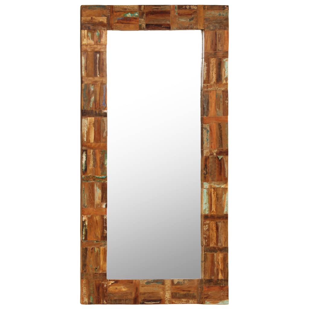 Espejo de pared de madera maciza reciclada 60x120 cm