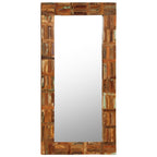 Espejo de pared de madera maciza reciclada 60x120 cm