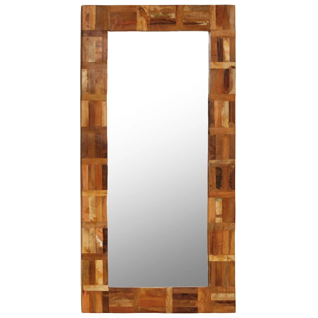 Espejo de pared de madera maciza reciclada 60x120 cm