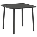 Mesa de jardín de acero gris oscuro 150x90x72 cm