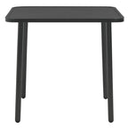 Mesa y sillas bistró de jardín 3 piezas acero gris oscuro