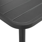 Mesa y sillas bistró de jardín 3 piezas acero gris oscuro