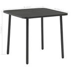 Juego de comedor de jardín 5 piezas acero gris oscuro