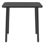 Juego de comedor de jardín 5 piezas acero gris oscuro