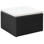 Set de muebles de jardín 3 pzas ratán sintético negro y blanco