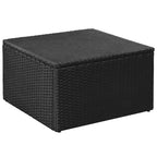 Set de muebles de jardín 3 pzas ratán sintético negro y blanco