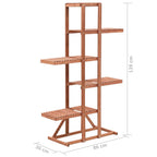 Soporte para plantas de madera de cedro 86x36x139 cm