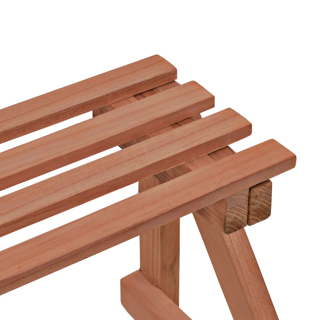 Soporte de plantas 3 niveles de madera de cedro 48x45x40 cm
