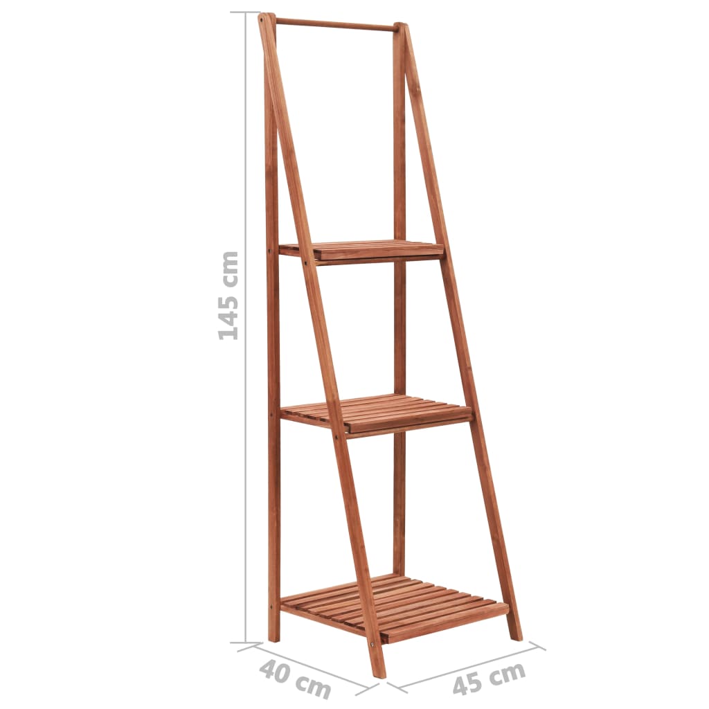 Soporte para plantas de madera de cedro 45x40x145 cm