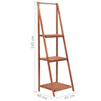 Soporte para plantas de madera de cedro 45x40x145 cm
