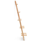 Estante de pared escalera madera de cedro 41,5x30x176 cm