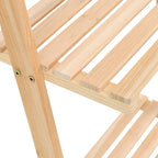 Estante de pared escalera madera de cedro 41,5x30x176 cm