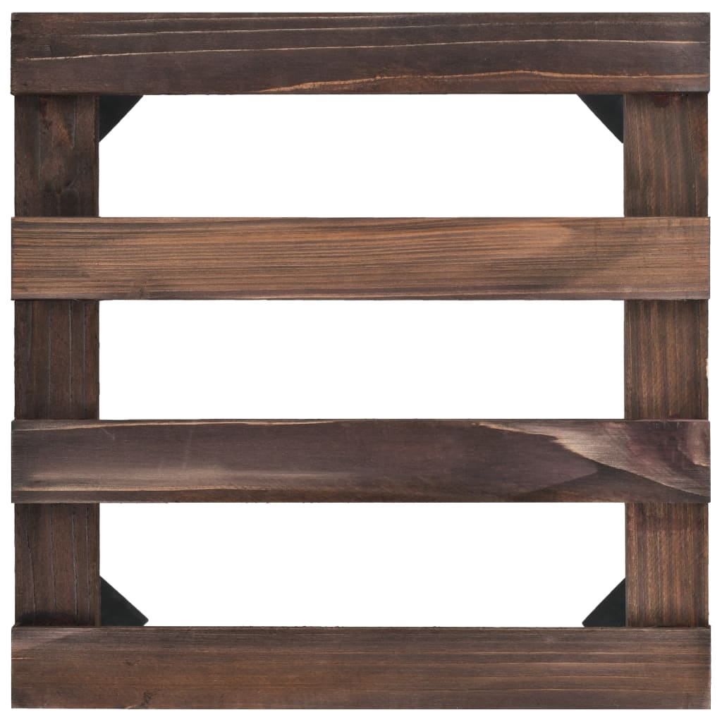 Soporte con ruedas para macetas madera 4 uds cedro 25x25 cm