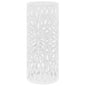 White steel leaf design umbrella stand