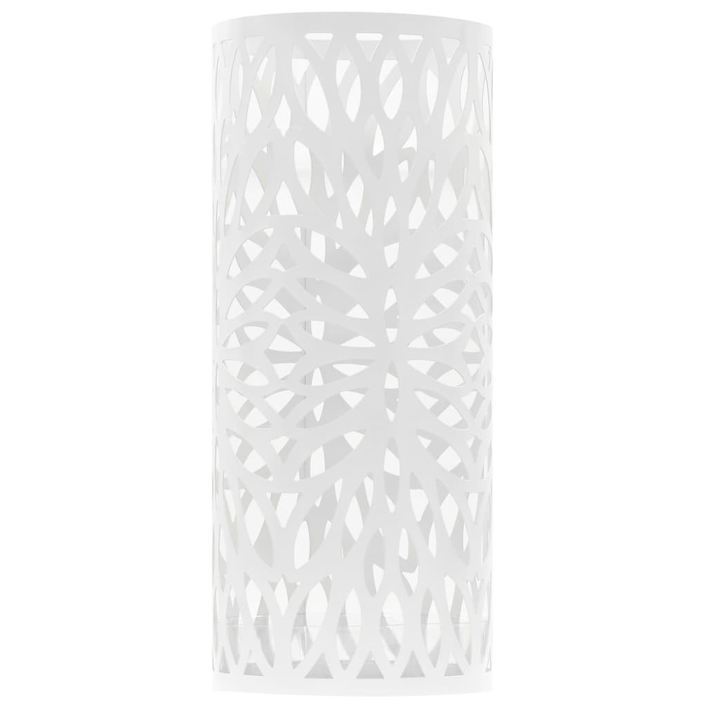 Paragüero diseño de hojas acero blanco