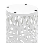 Paragüero diseño de hojas acero blanco