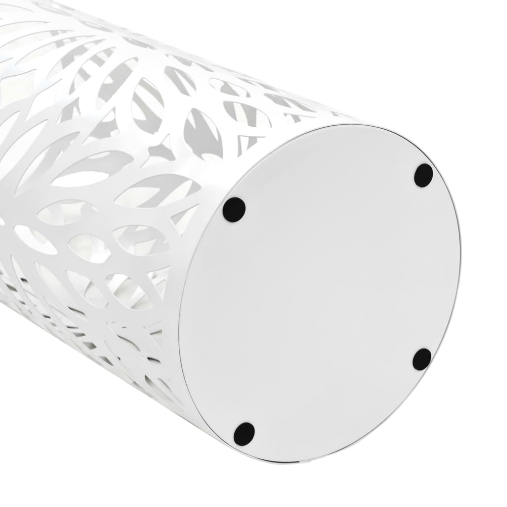 Paragüero diseño de hojas acero blanco