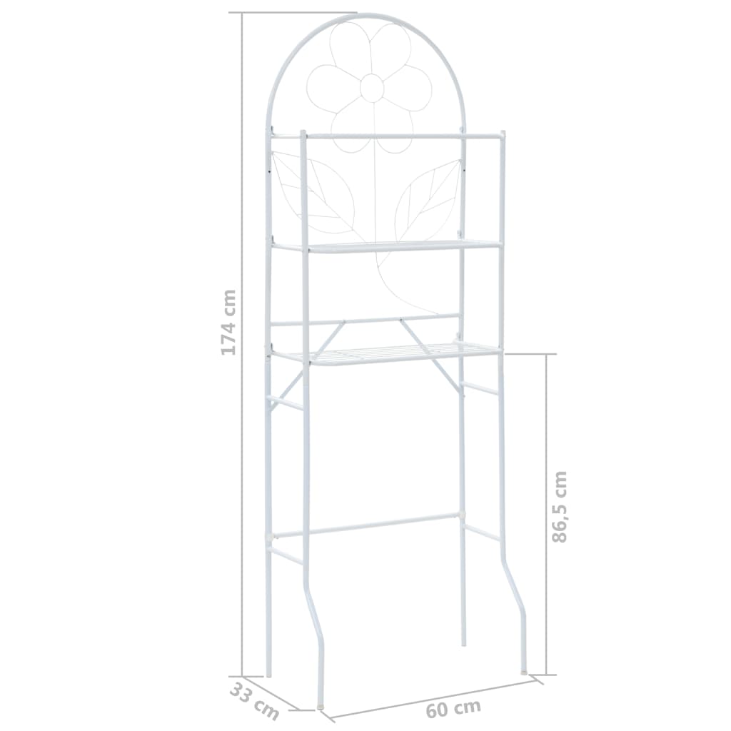 Estante para inodoro blanco 60x33x174 cm
