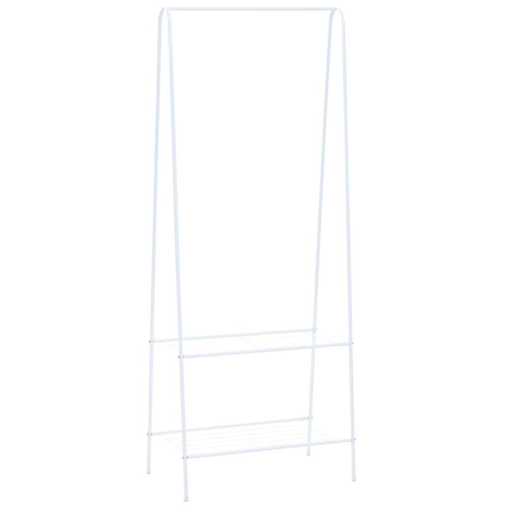 Perchero de ropa blanco 59x35x150 cm