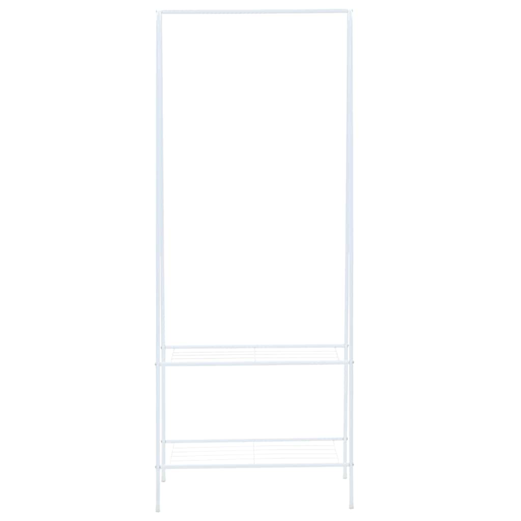Perchero de ropa blanco 59x35x150 cm