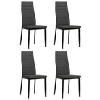 Sillas de comedor 4 uds madera maciza de caucho y tela gris