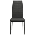 Sillas de comedor 4 uds madera maciza de caucho y tela gris