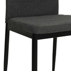 Sillas de comedor 4 uds madera maciza de caucho y tela gris