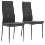 Sillas de comedor 2 unidades cuero sintético blanco