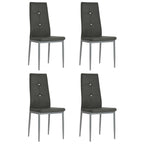 Sillas de comedor 2 unidades cuero sintético blanco