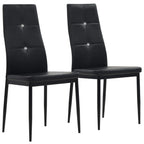 Sillas de comedor 2 unidades cuero sintético blanco