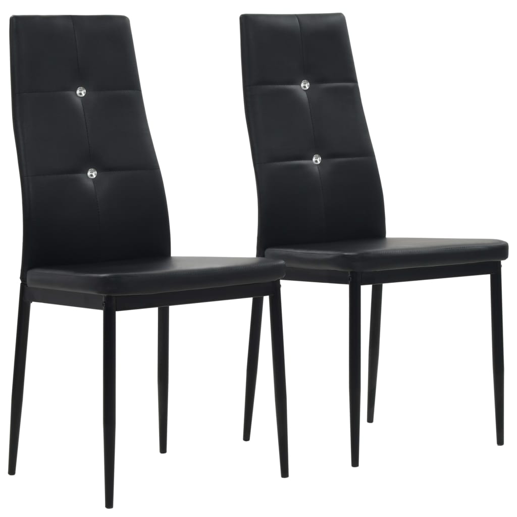 Sillas de comedor 2 unidades cuero sintético blanco
