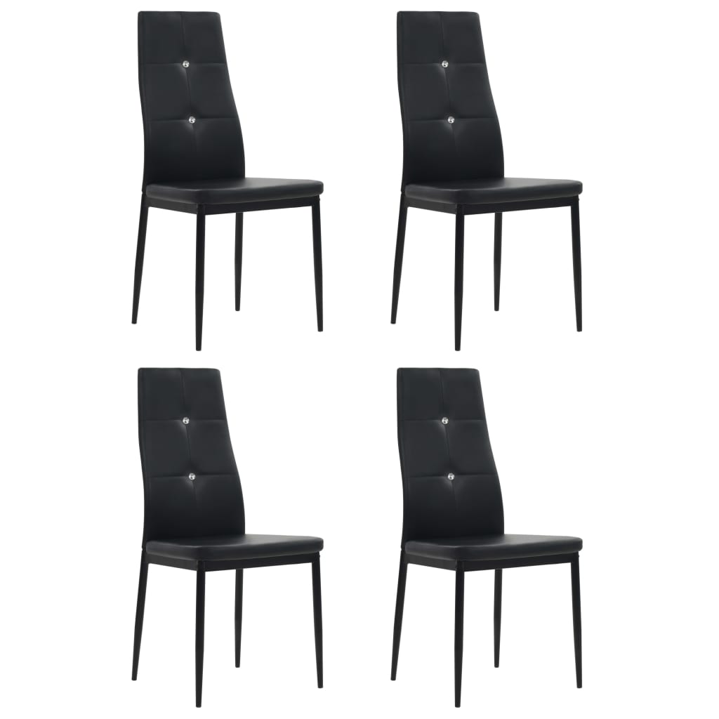 Sillas de comedor 2 unidades cuero sintético blanco