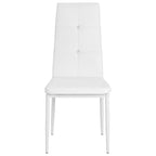 Sillas de comedor 2 unidades cuero sintético blanco