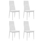 Sillas de comedor 2 unidades cuero sintético blanco