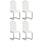 Sillas de comedor voladizas 2 uds cuero sintético capuchino