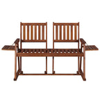 Banco de jardín madera maciza de acacia 165 cm