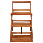 Soporte para plantas de 3 niveles madera de acacia 50x63x80 cm