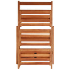 Soporte para plantas de 3 niveles madera de acacia 50x63x80 cm