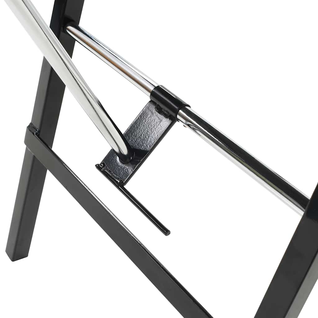 Camilla de esteticista cuero sintético 185x78x76 cm negra