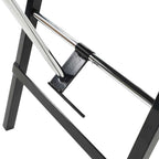 Camilla de esteticista cuero sintético 185x78x76 cm negra