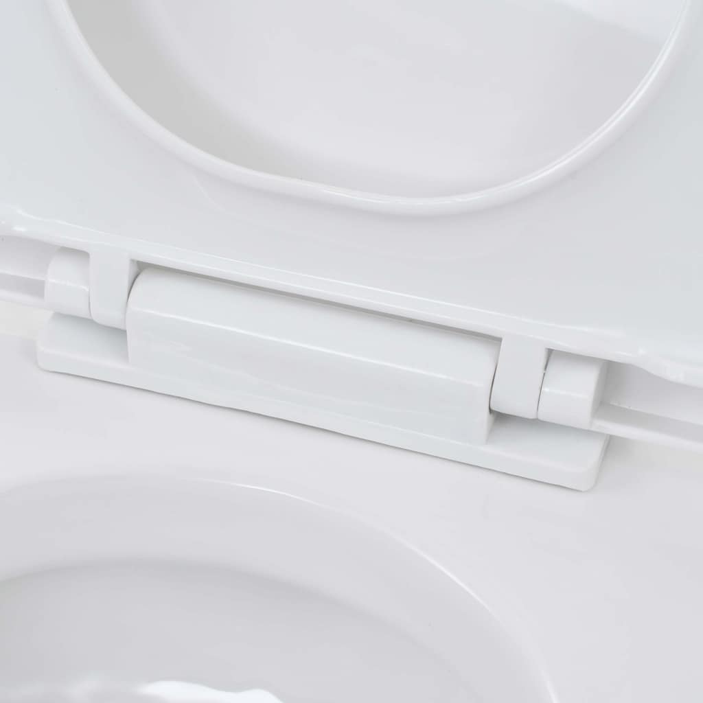 Inodoro de montaje en pared de cerámica blanco