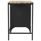 Escritorio con pedestal madera abeto y acero 100x50x76 cm